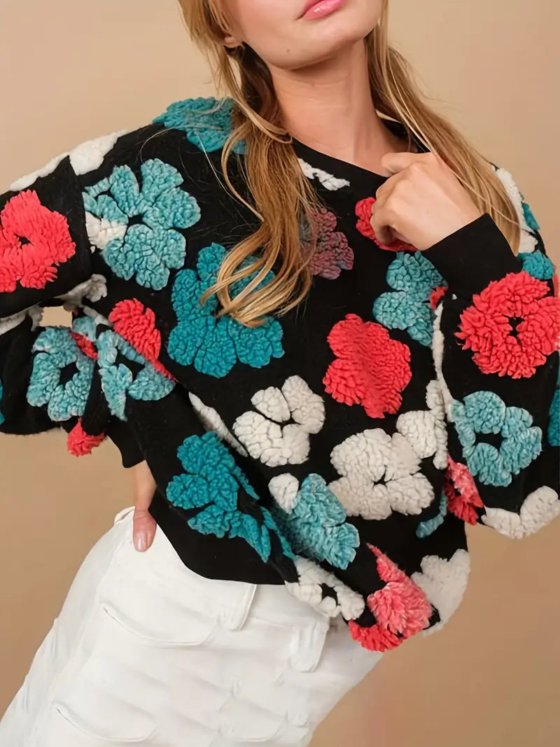 Christina™ Women's Sweater with Floral Print