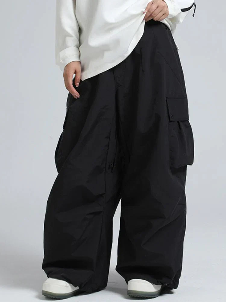 Loose Fit Baggy Cargo Snowboard Pants for Men | Winter Sports Multi Pocket