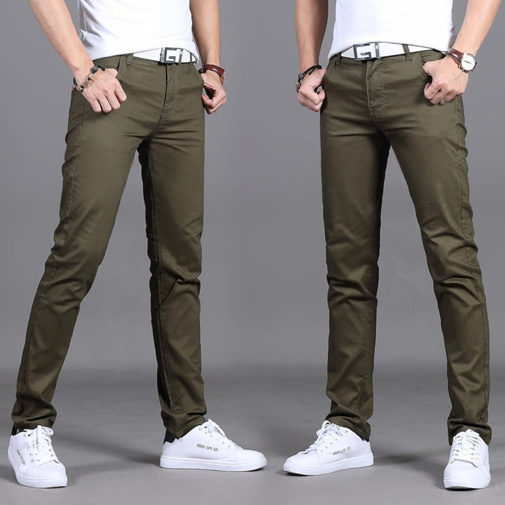 Slim Fit Straight Leg Dress Pants for Men | Formal Business Office Wear