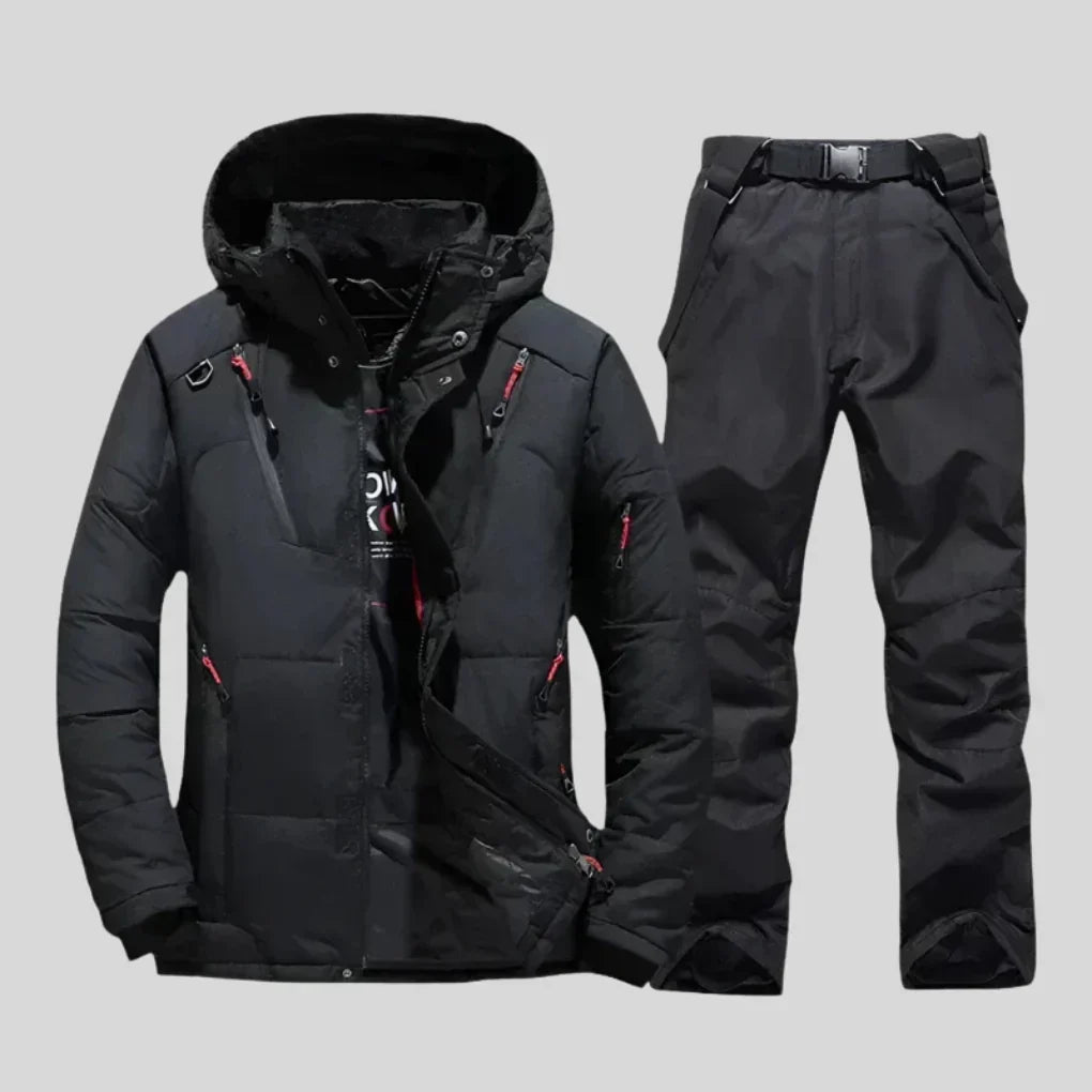 Waterproof Two Piece Ski Jacket and Pants Set for Men | Snowboard Winter Wear