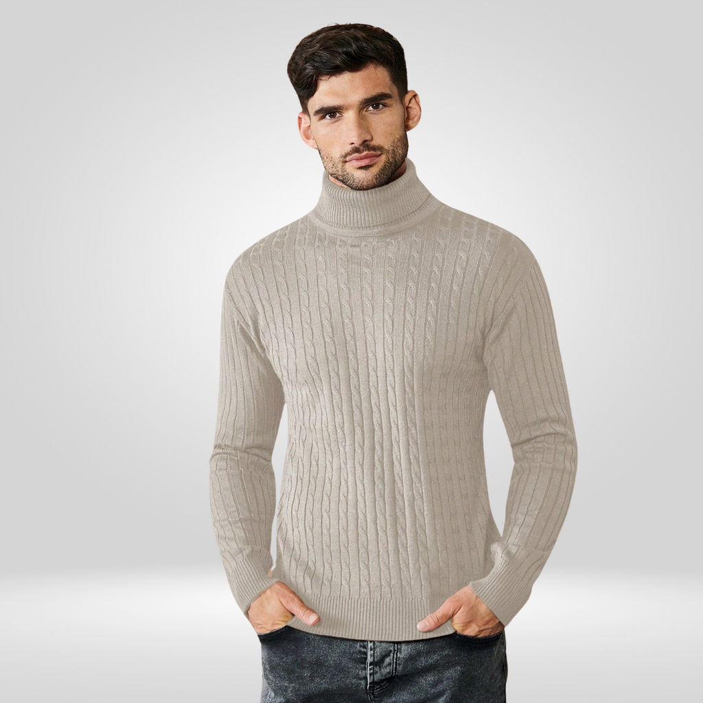 Men's Ribbed Turtleneck – Classic Sweater with Timeless Elegance
