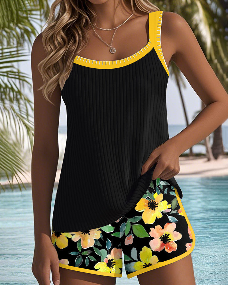 Women's Tummy Control Tankini Two-Piece Swimsuit for Women