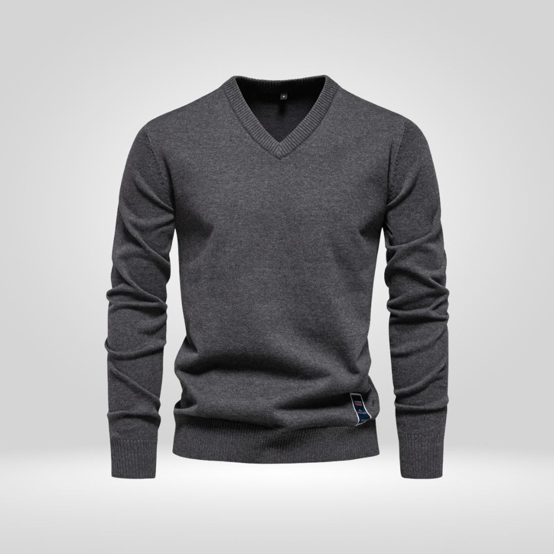 V-Neck Sweater – Soft Knitted Pullover with Timeless Style