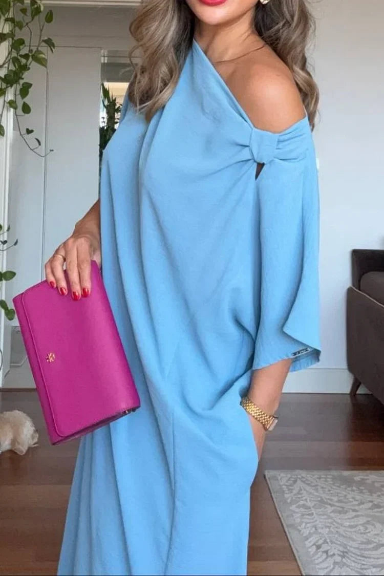 Asymmetric One-Shoulder Maxi Dress for Women