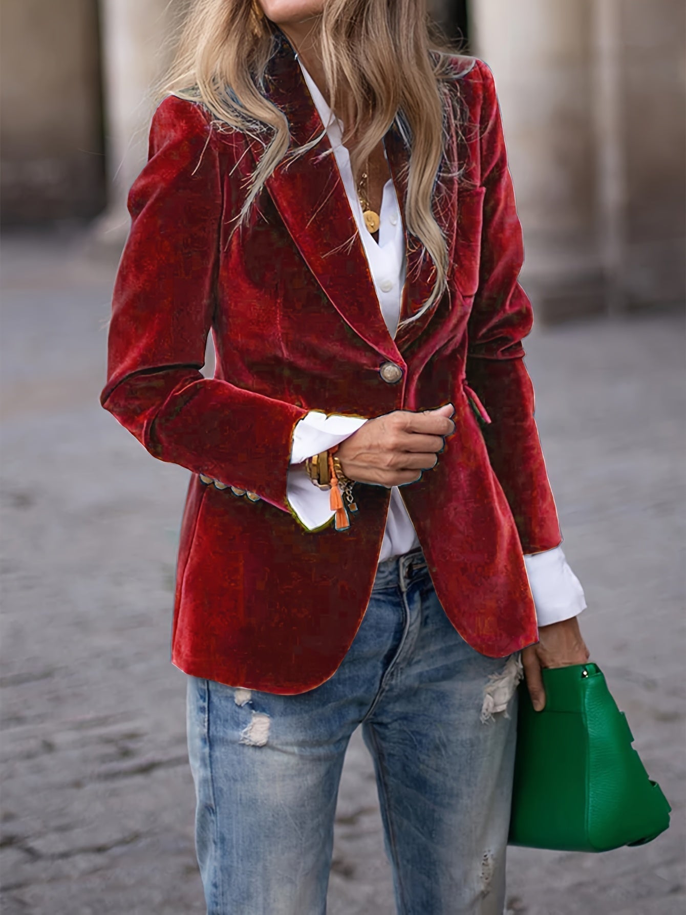 Women's Blazer | Fitted Cut with Long Sleeves