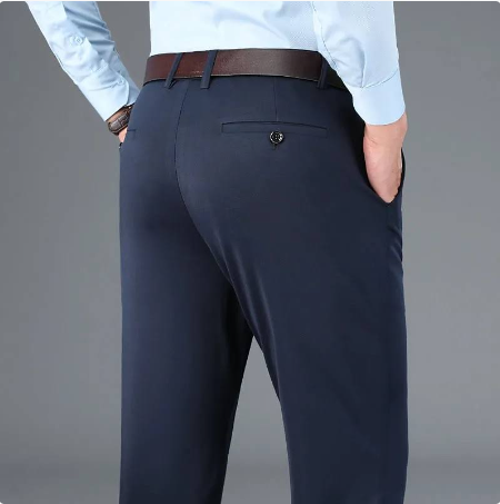 Stretch Loose Fit Pants with Elastic Waist and Pockets for Men | Workwear