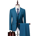 Navy Lapel Collar Three Piece Suit for Men | Wedding and Formal Occasions