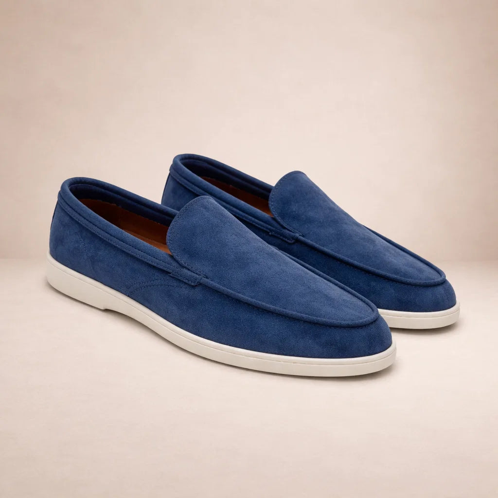 Suede Slip-On Loafers for Men Regular Fit Low Shaft