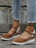 Brown Woven Cushioned Orthopedic Sandals for Women