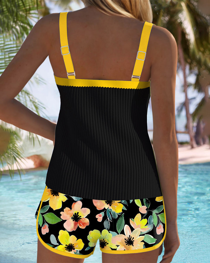 Women's Tummy Control Tankini Two-Piece Swimsuit for Women