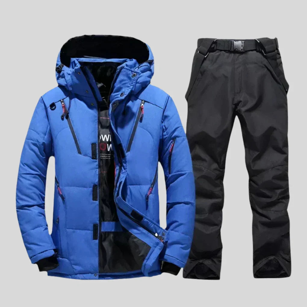 Waterproof Two Piece Ski Jacket and Pants Set for Men | Snowboard Winter Wear