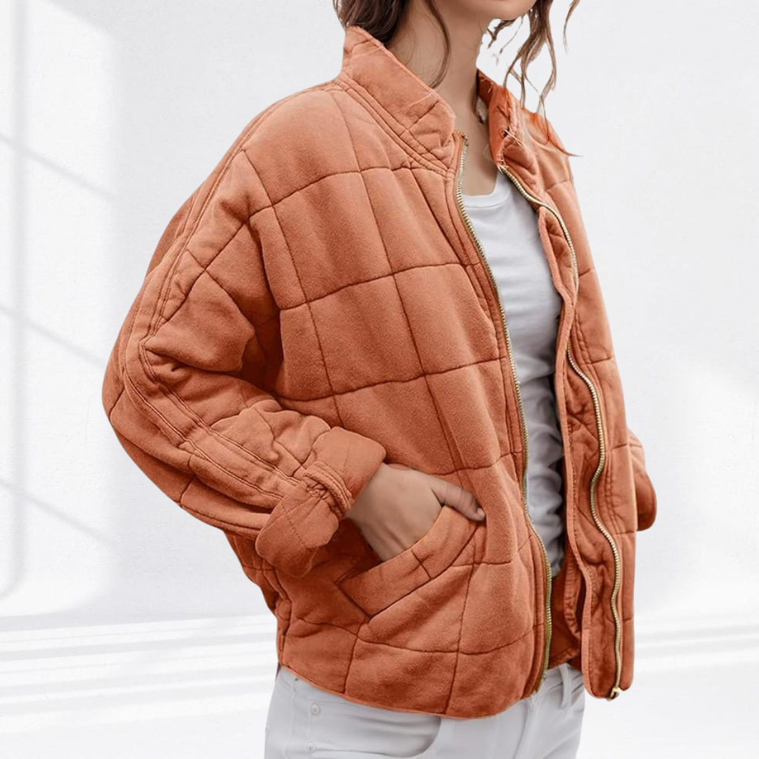 Lightweight Quilted Fitted Jacket for Women | Wrinkle Resistant