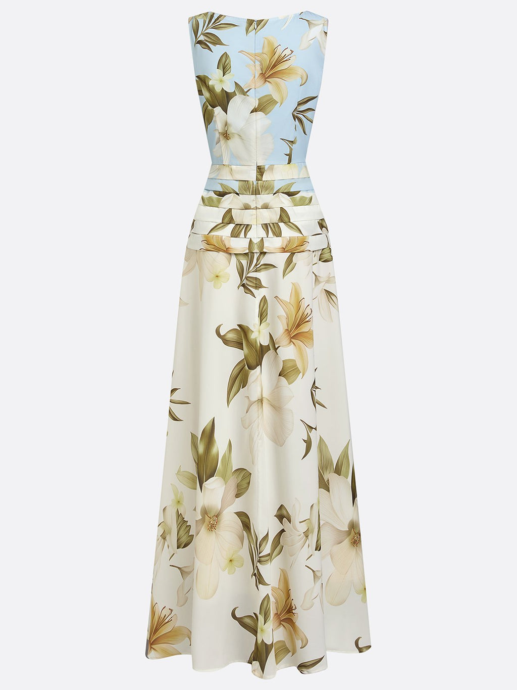 Floral Boat Neck Sleeveless Maxi Dress for Women | Wedding Guest