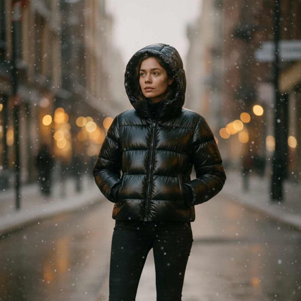 Women's Quilted Jacket | Warm Hooded Cut