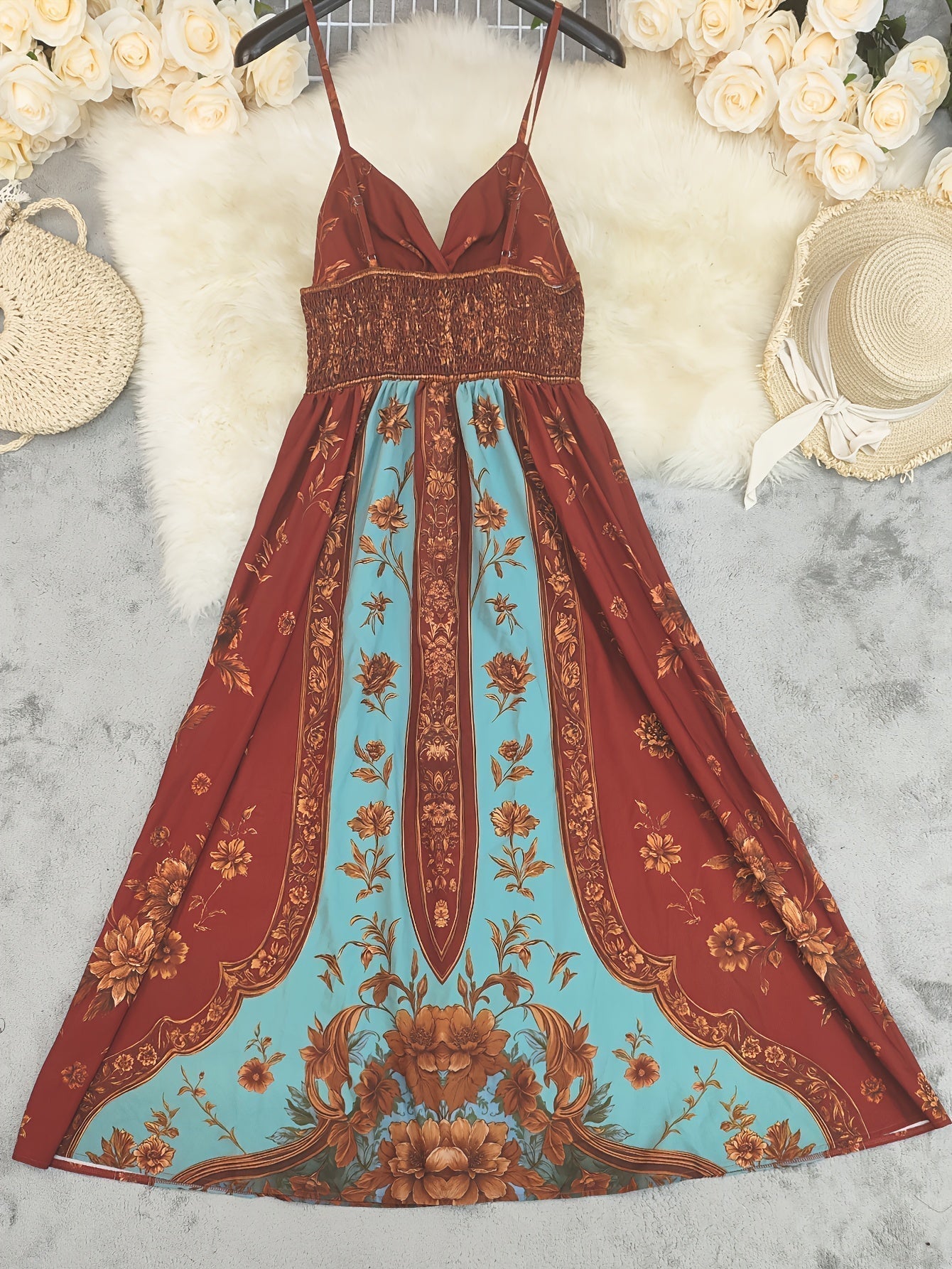Floral Print Maxi Dress for Women | Beach and Holiday Wear