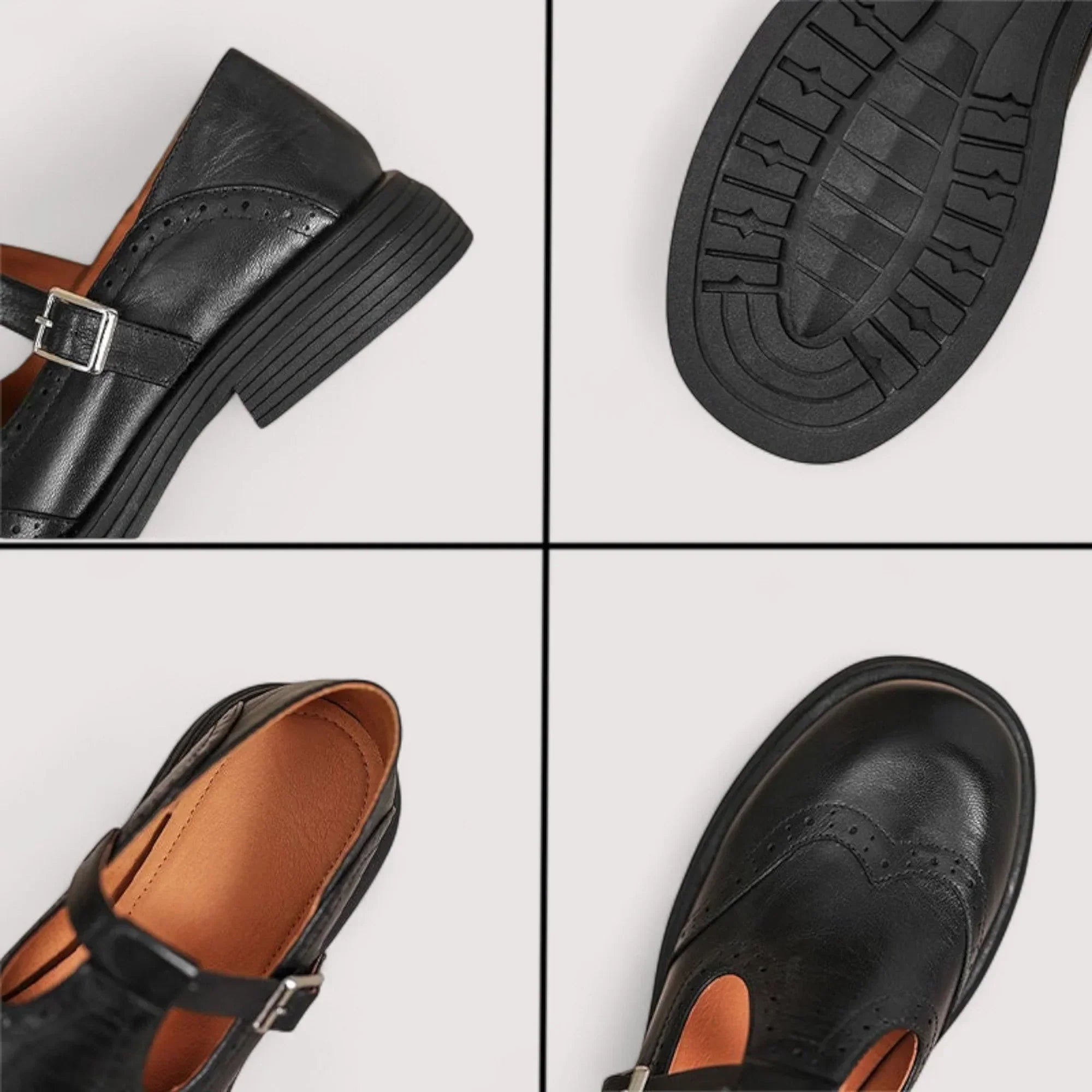Brown and Black Mary Jane Shoes for Women | Orthopedic Support