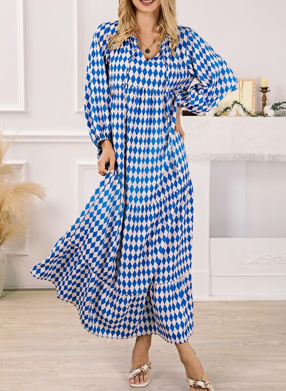 Floral Print Puff Sleeve Maxi Dress for Women | Summer Boho