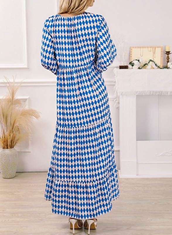 Floral Print Puff Sleeve Maxi Dress for Women | Summer Boho
