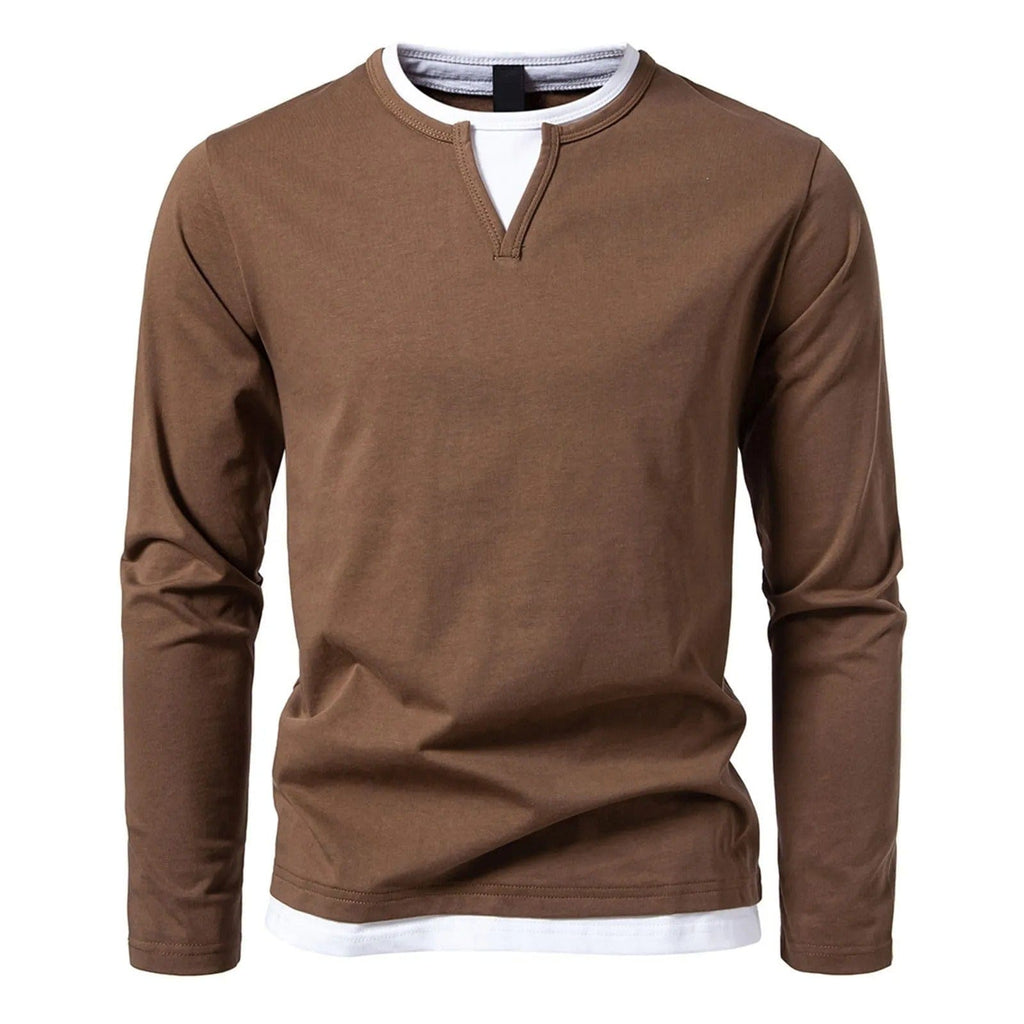 Coen™ Casual Men's Long Sleeve with V-Neck