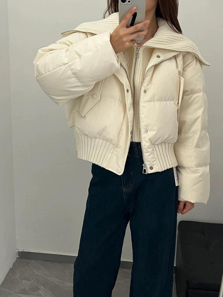 Women's Quilted Jacket | Loose Fit Warm Comfort