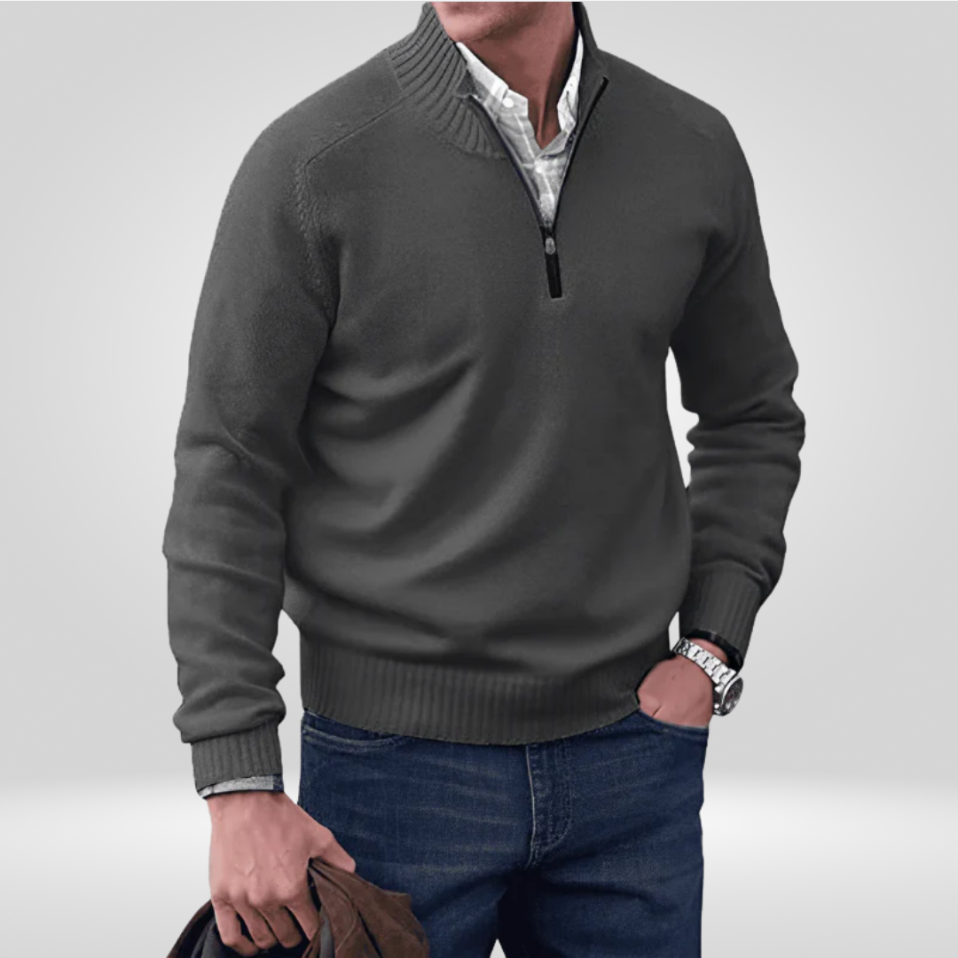 Men's Pullover with Zipper – Stylish and Comfortable Design