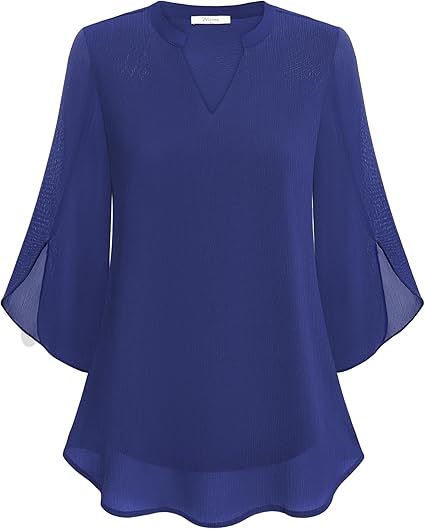 Women's Blouse | V-Neck Design with 3/4 Length Sleeves