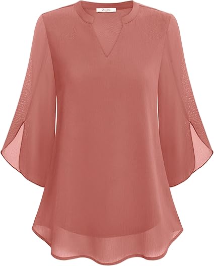 Women's Blouse | V-Neck Design with 3/4 Length Sleeves
