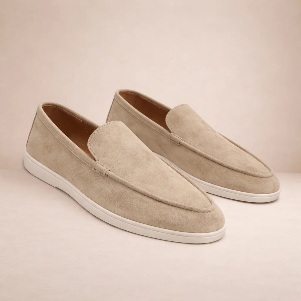 Suede Slip-On Loafers for Men Regular Fit Low Shaft