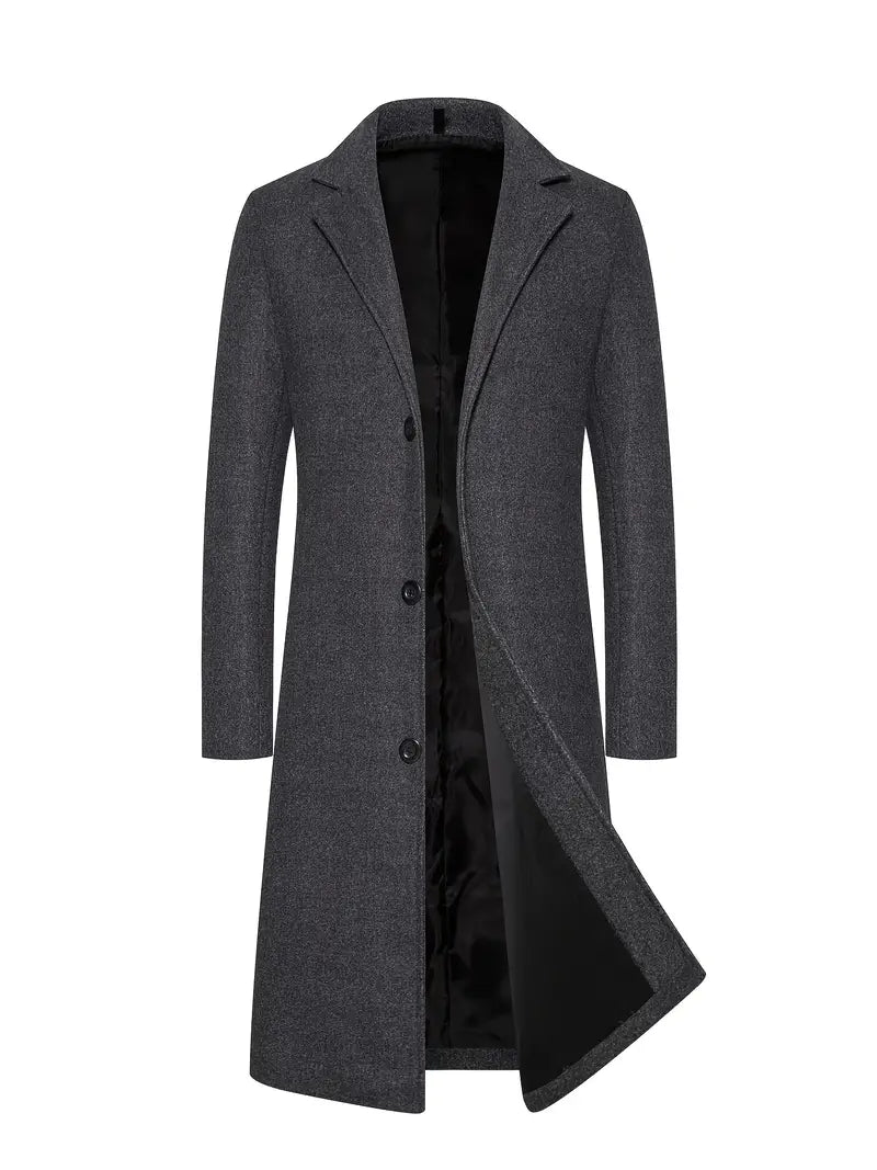 Men's Elegant Long Coat | Warm Winter Coat, Classic Style