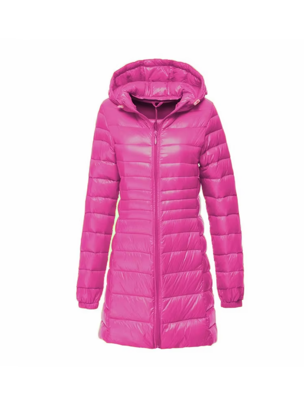 Women's Quilted Winter Jacket | Long Hooded Coat