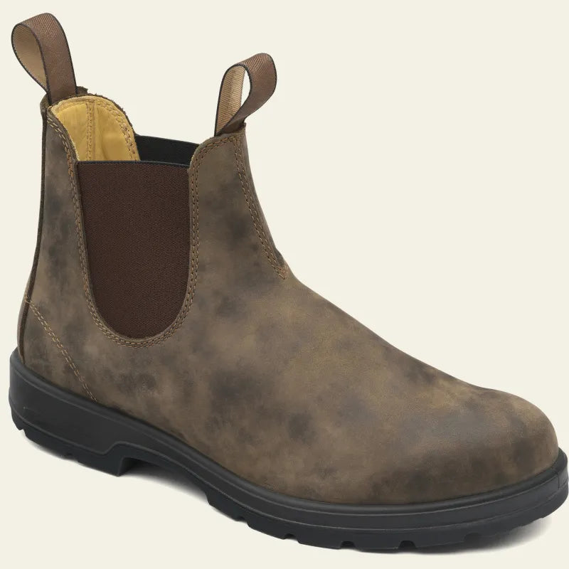 Waterproof Vegan Leather Slip On Chelsea Boots for Men | Elastic Side Panels