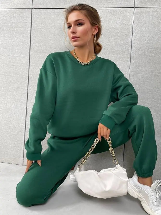 Lea | Trendy Chic Tracksuit [Pullover+Pants]