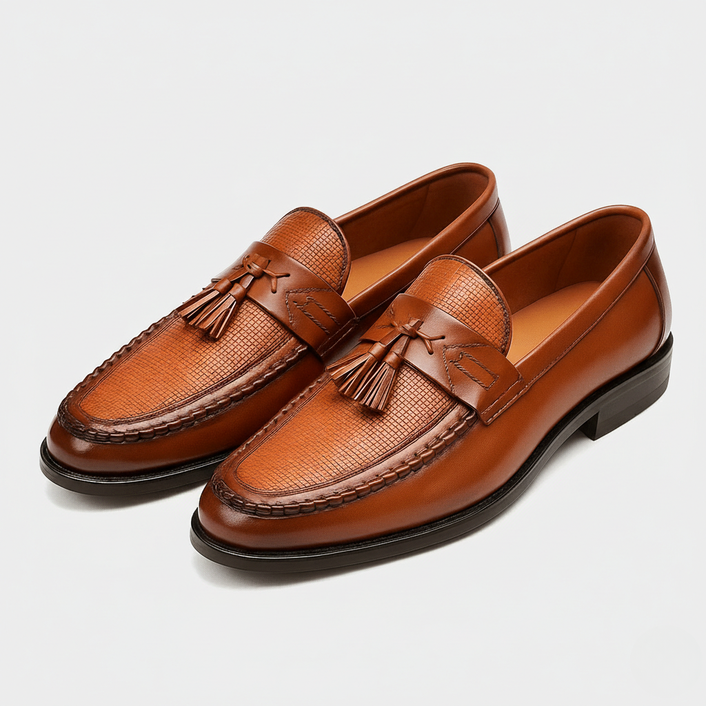 Black Brown Tassel Loafers for Men | Smart Casual Slip-On