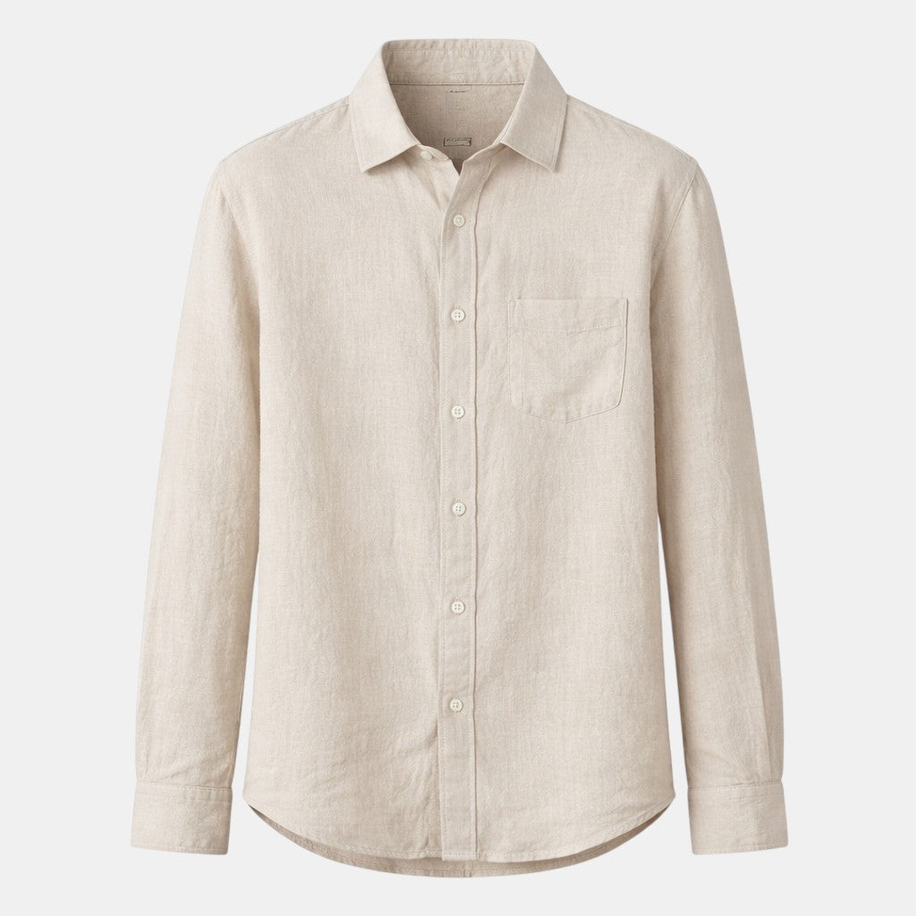 Breathable Long Sleeve Linen Shirt for Men | Summer