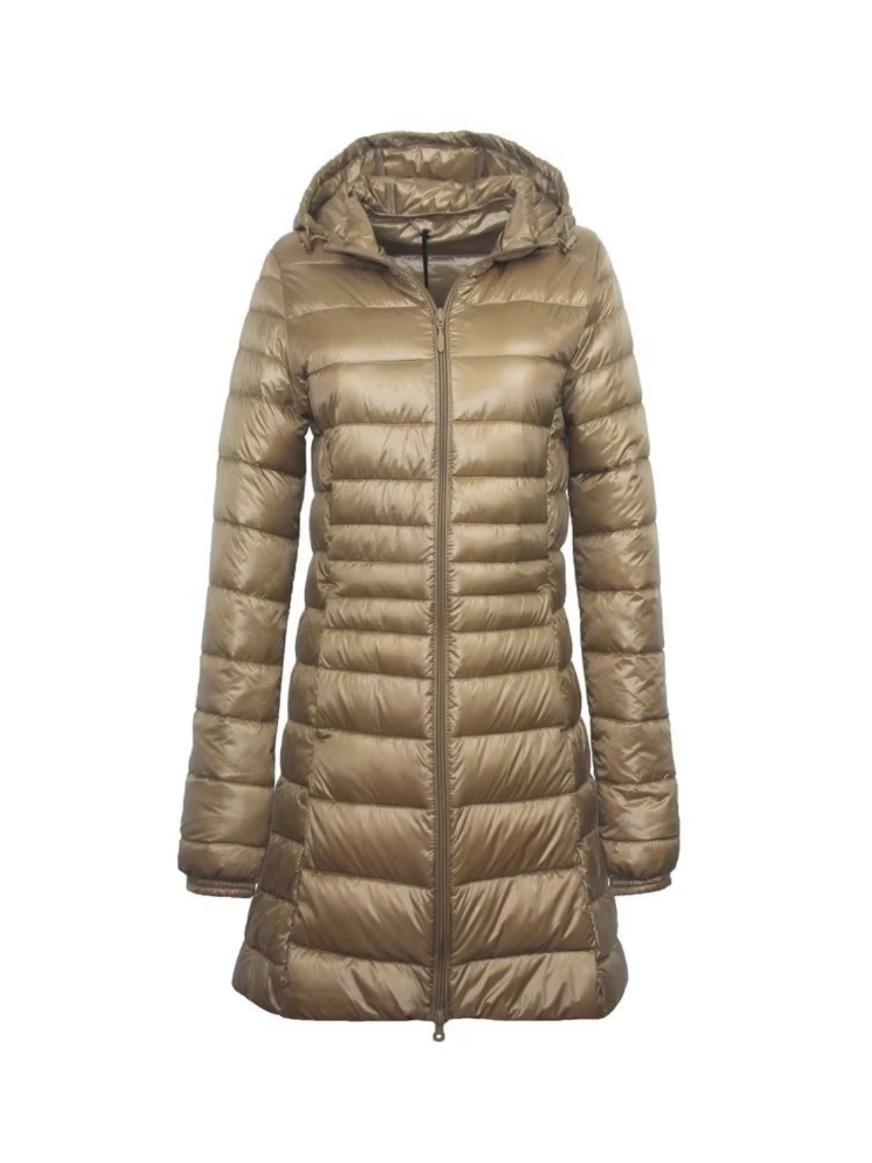 Women's Quilted Winter Jacket | Long Hooded Coat