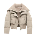 Quilted Lightweight Oversized Fit Long Sleeve Zip Front Jacket for Women
