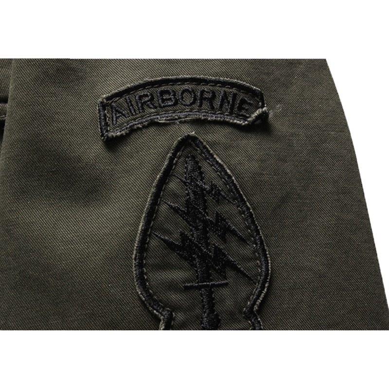 Olive Green Modern Military Zip-Up Jacket for Men | Fitted Casual Outerwear
