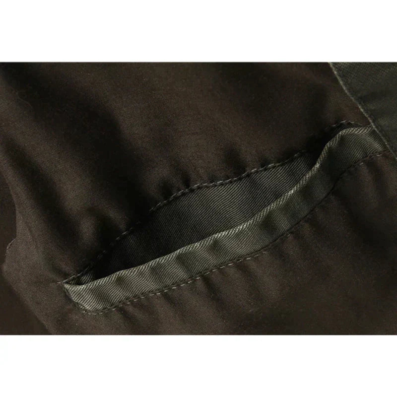Olive Green Modern Military Zip-Up Jacket for Men | Fitted Casual Outerwear