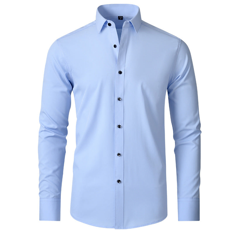 Stretch Wrinkle Resistant Slim Fit Dress Shirt for Men | Business Casual Wear
