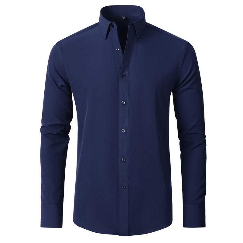 Stretch Wrinkle Resistant Slim Fit Dress Shirt for Men | Business Casual Wear