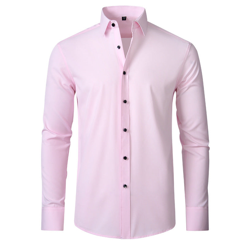 Stretch Wrinkle Resistant Slim Fit Dress Shirt for Men | Business Casual Wear