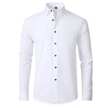 Stretch Wrinkle Resistant Slim Fit Dress Shirt for Men | Business Casual Wear
