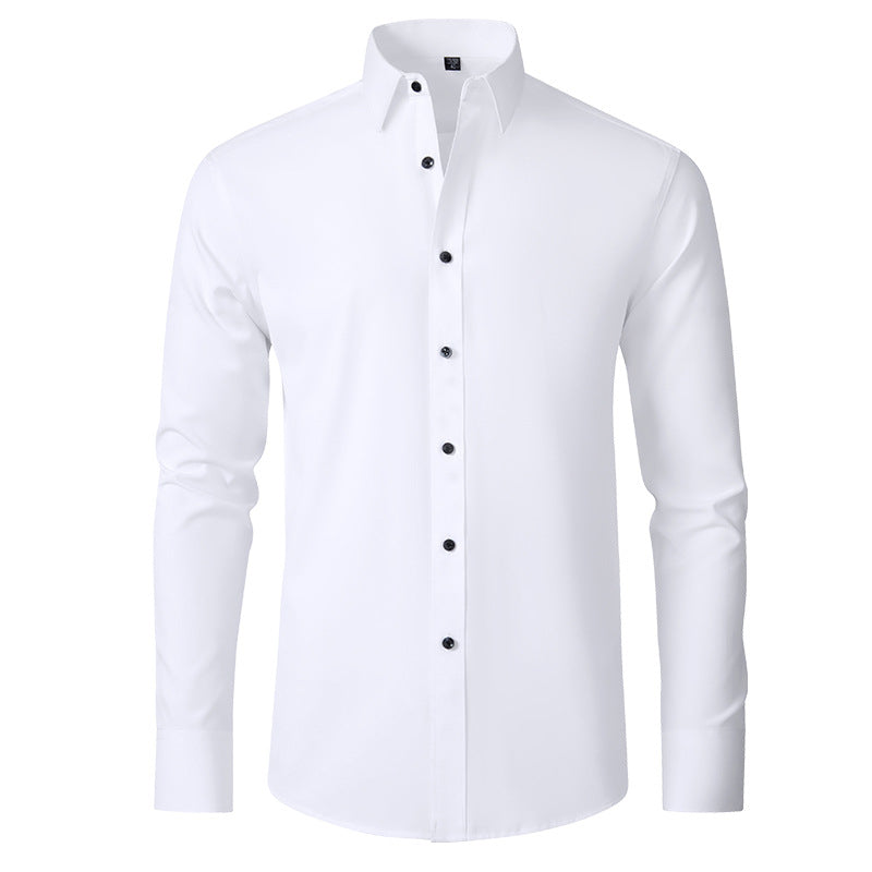 Stretch Wrinkle Resistant Slim Fit Dress Shirt for Men | Business Casual Wear