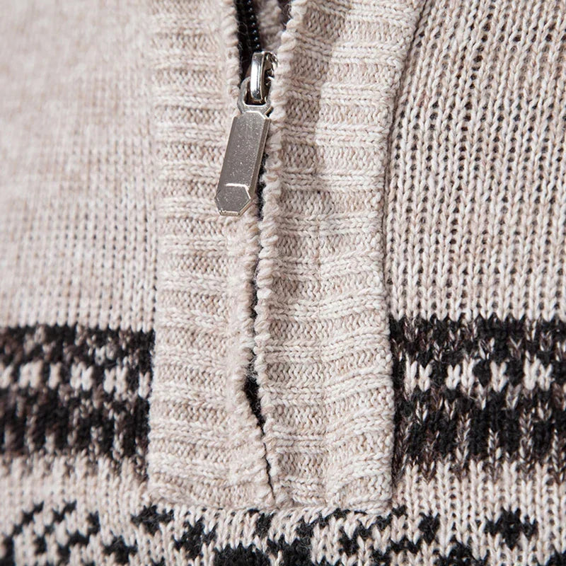 Men's Half-Zip Sweater – Comfortable Casual Pullover in Cotton Blend