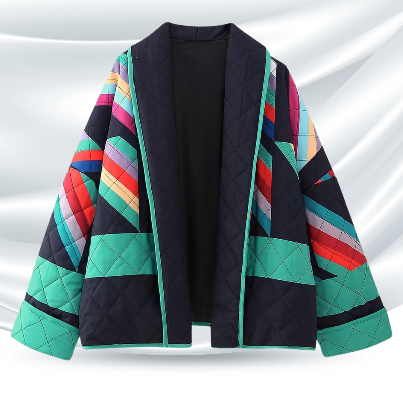 Women's Retro Style Jacket | Elegant Long Sleeve Coat