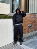 Long Sleeve Zip Jacket and Elastic Waist Jogger Pants Tracksuit Set for Men