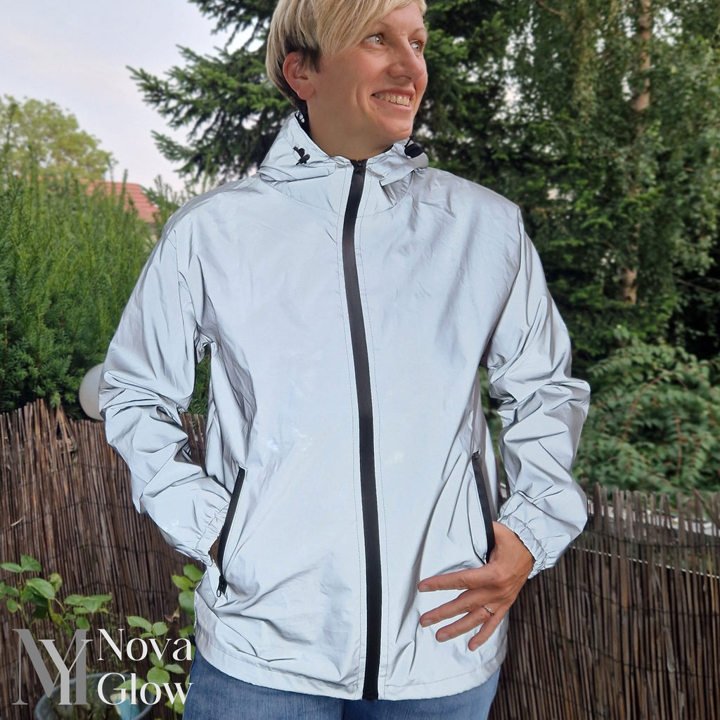 Reflective Windproof Water Resistant Running Jacket for Men | Night Cycling