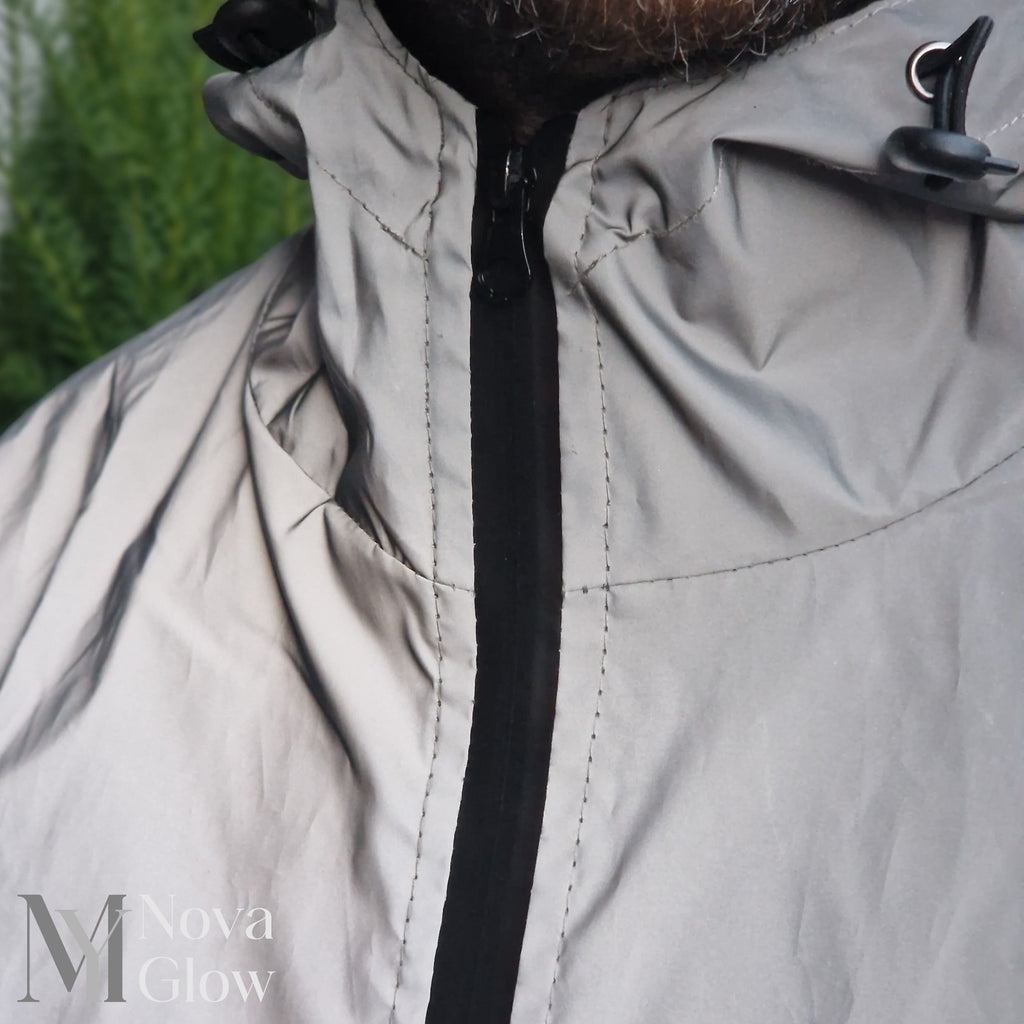 Reflective Windproof Water Resistant Running Jacket for Men | Night Cycling