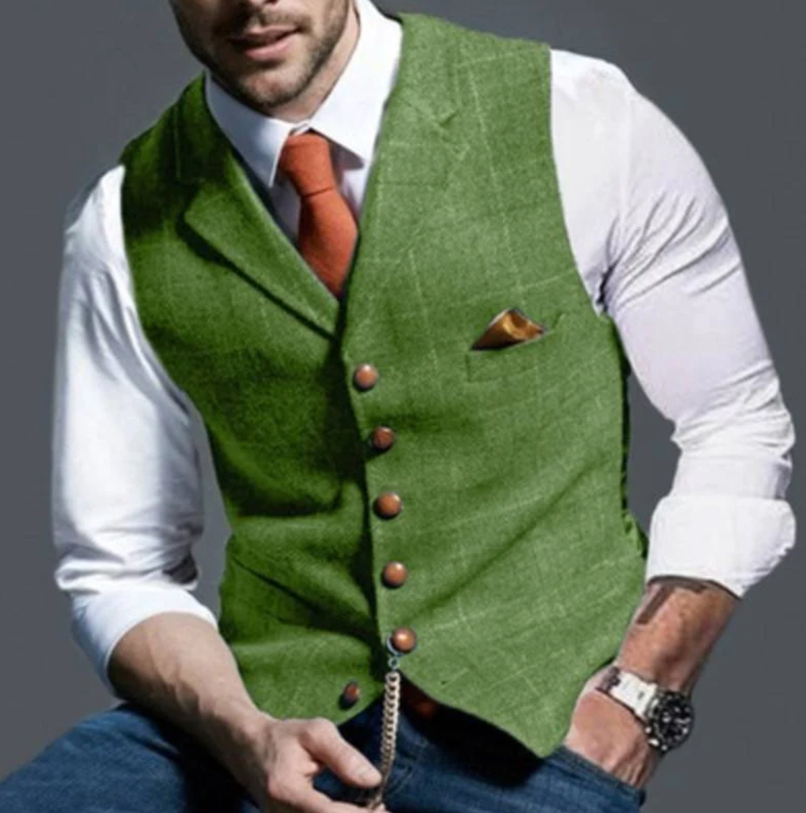 Structured Retro Vest for Men | Tailored Vintage Style Collection