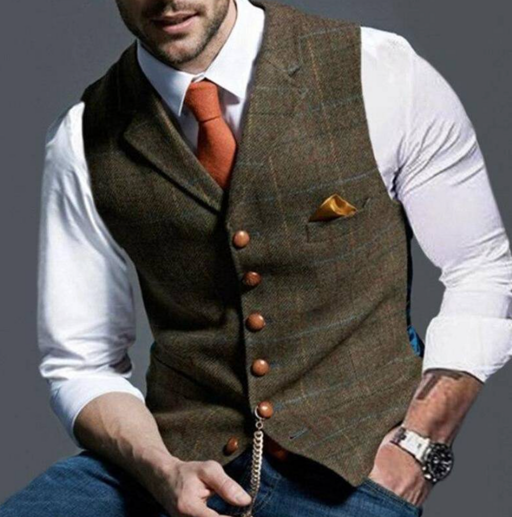 Structured Retro Vest for Men | Tailored Vintage Style Collection